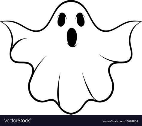 Halloween Ghost Icon Cartoon Royalty Free Vector Image