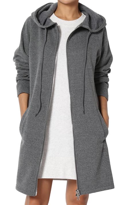 Themogan Womens S~3x Oversized Hoodie Full Zip Up Long Sleeve Fleece