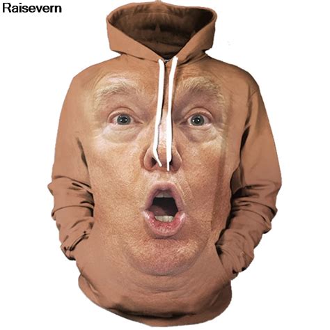 Donald Trump Shocked Face Hoodies Sweatshirts Men Women New Fashion Hip Hop Streetwear Pulover