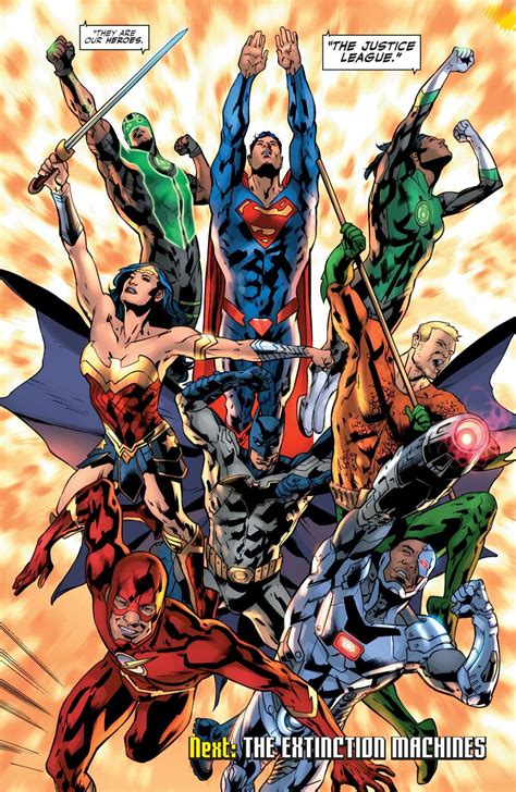 Justice League Rebirth Superman Batman Wonder Woman Flash Aquaman Cyborg And Green