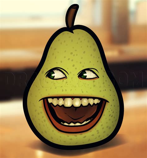 How To Draw Pear Annoying Orange Step By Step Drawing Guide By Dawn
