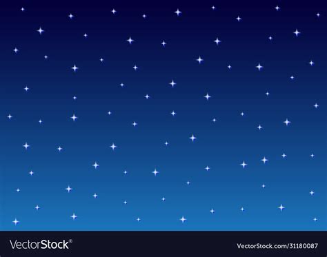 Starry Night Sky Background Royalty Free Vector Image