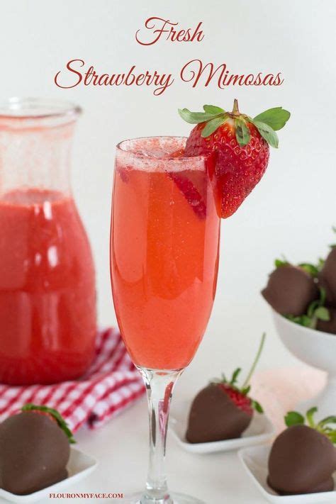 Strawberry Mimosas Recipe Strawberry Mimosa Brunch Drinks Tasty