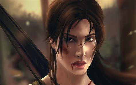 1680x1050 Lara Croft In Tomb Raider Art Wallpaper 1680x1050 Resolution