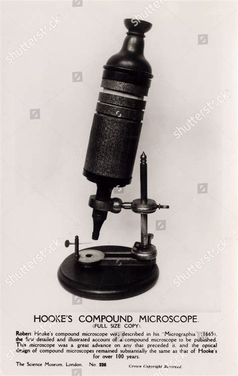Fullsize Copy Robert Hookes Compound Microscope Editorial Stock Photo