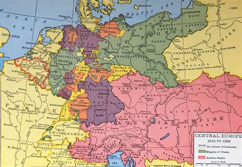 Central Europe 1815 To 1866 Rand Mcnally And Company 1946 Central