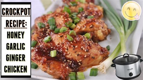 It tastes like your favorite sweet and sticky chinese chicken but is made with just a few simple ingredients you probably already have at home. CROCKPOT RECIPE: HONEY GARLIC GINGER CHICKEN - YouTube