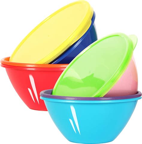 Youngever 32 Ounce Plastic Bowls With Lids Large Cereal
