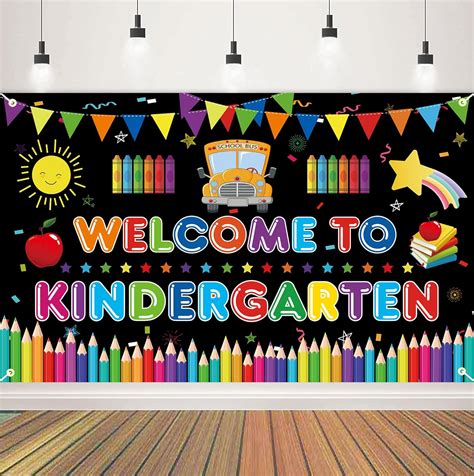 Colorful Welcome To Kindergarten Banner Welcome Back To