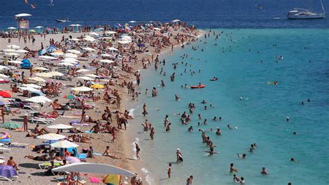 Select from premium croatia beach of the highest quality. People On The Beach, Sunbathing And Swimming, Enjoying On Vacation. Famous Beach In Bol On ...