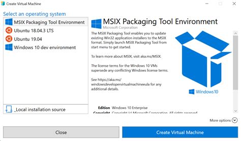 Hyper V 簡易作成での MSIX パッケージ化環境 MSIX Microsoft Learn