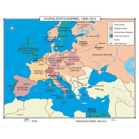 Napoleons Empire 1800 1814 Map Shop Us And World History Maps