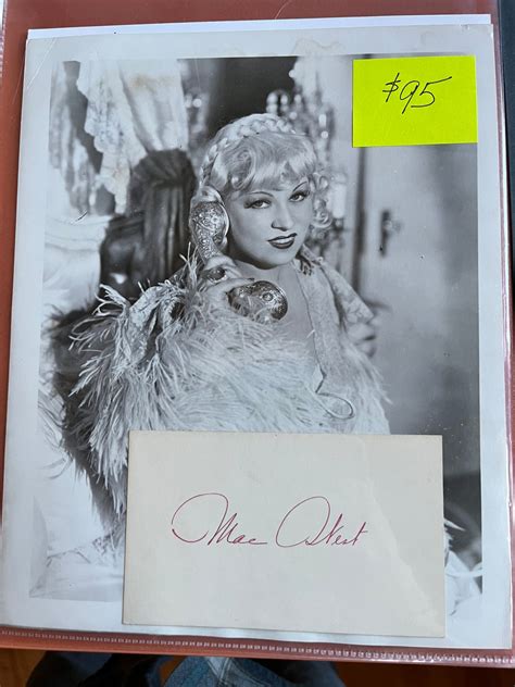 Mae West Actress Autograph Williamsburg Nostalgia Fest