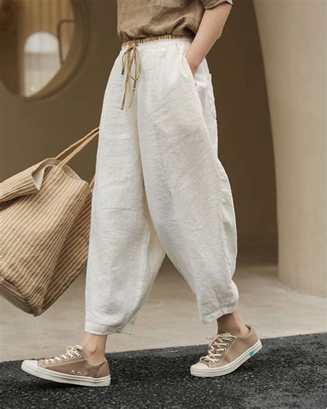 100 Linen Pants Summer Linen Pants For Women Loose Linen Pants Etsy