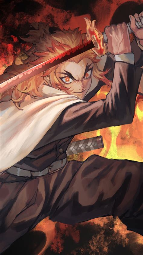 1391336 Demon Slayer Kimetsu No Yaiba Anime Kyojuro Rengoku Hashira