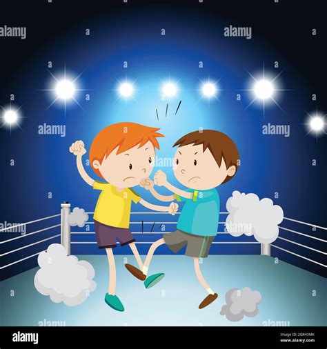 Two Boys Fighting Stock Vector Images Alamy