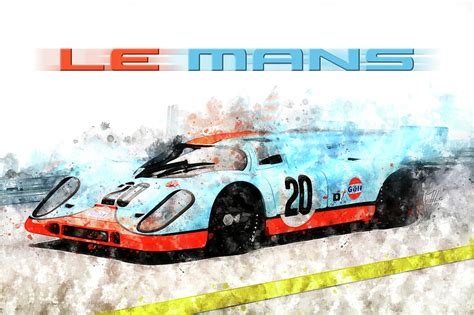 Mcqueen Le Mans Painting By Theodor Decker