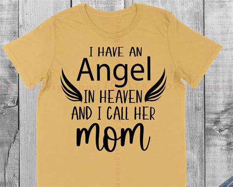 I Have An Angel In Heaven And I Call Her Mom Svg Mom Memorial Etsy