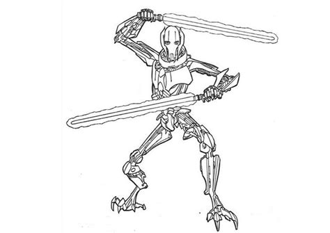 Hope your kids enjoy them! General Grievous Star Wars Coloring Pages Military ...