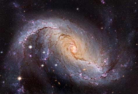 Ngc 1672 Barred Spiral Galaxy From Hubble International Space Fellowship
