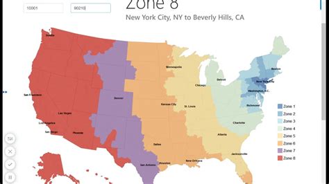 Usps Zone Chart Map Living Room Design 2020