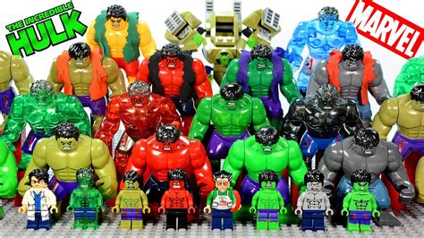 incredible lego hulk™ minifigure and big figure complete collection marvel super heroes youtube