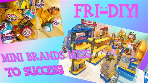 DIY FRIDAY Make Your Own Mini Brands Shelves + Mini Mart! 5 Surprise