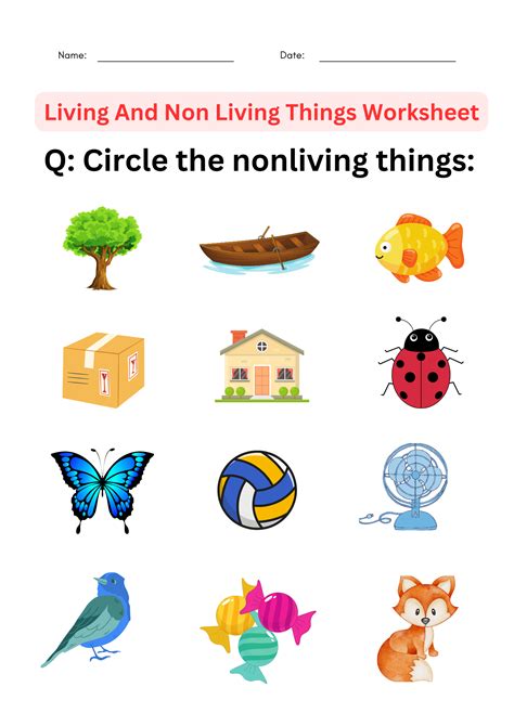 science living and non living things worksheet for grade 1 2 3 made by teachers ph