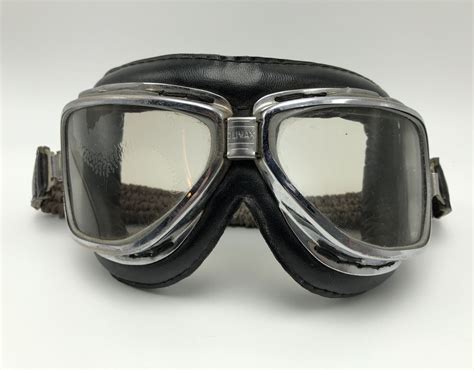 Vintage Climax 510 Aviation Motorcycle Dragster Goggles Made In Spain S