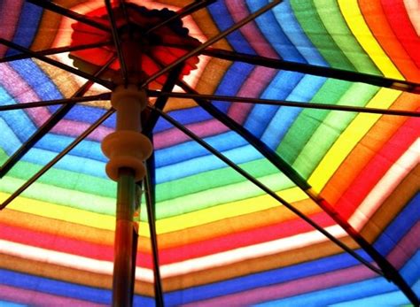Multi Color Striped Patio Umbrella Patiosetone