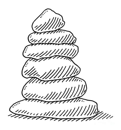 Balancing Stones Drawing Drawing By Frank Ramspott Pixels