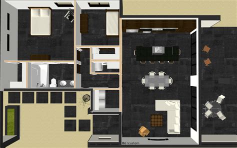 Small Modern Front Courtyard Houseplan