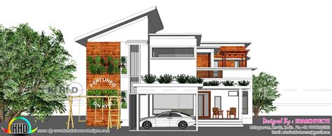 Modern Contemporary Home Plan 2000 Square Feet Kerala Home Design And
