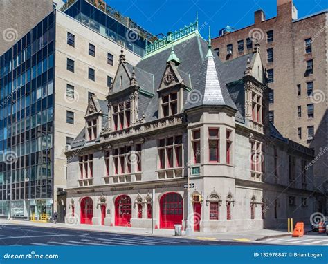 Midday View Of Fdny Firehouse In Lower Manhattan Editorial Photography