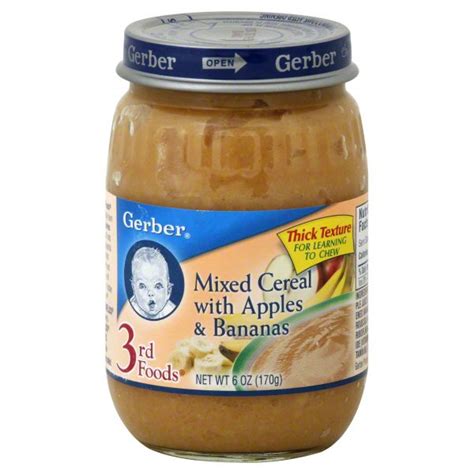 Gerber developed 10 new gerber's 3rd foods® lil bits™ recipes specially made to help crawlers learn to chew and mash their food. Gerber 3rd Foods NatureSelect Mixed Cereal with Apples and ...