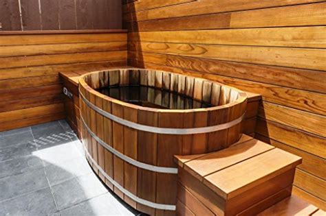 We built our own version of a japanese soaking tub. Japanese Wood Ofuro Soaking Tub for 2 - Wood Fired Heater ...