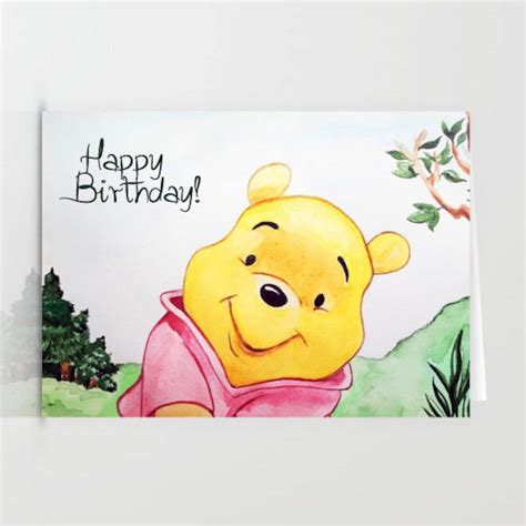 Winnie Der Pooh Alles Gute Zum Geburtstag Karte Gru Karte Etsy