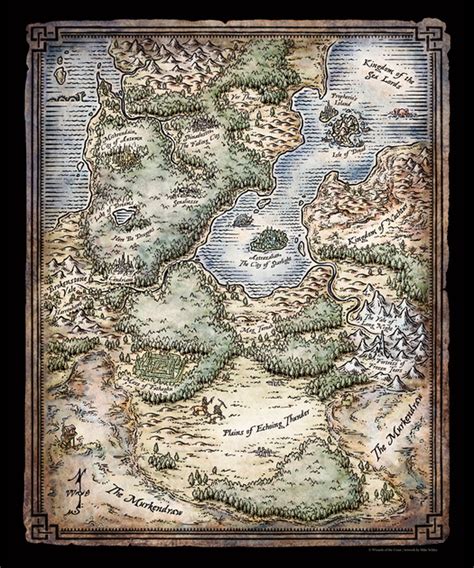 Mike Schley Cartography Prints The Feywild Artists Print