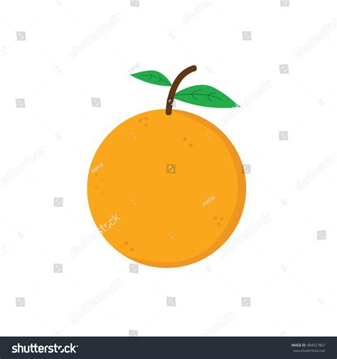 Orange Fruit Flat Design Stock Vector Royalty Free 484927807