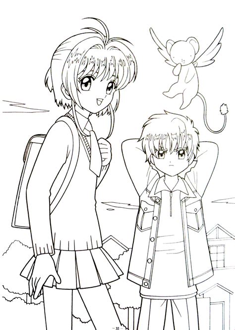 Find more sakura coloring page. Cardcaptor Sakura Coloring Book Page Batch 5/5 I... | The ...