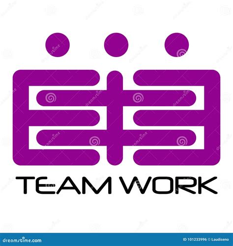 Isolated Teamwork Logo Stock Vector Illustration Of Design 101233996