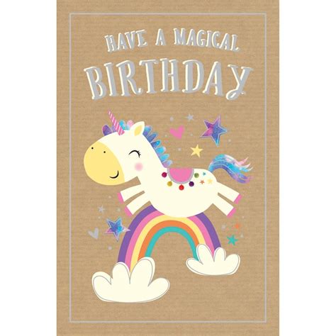 Happy Birthday Unicorn Birthday Card Bandm