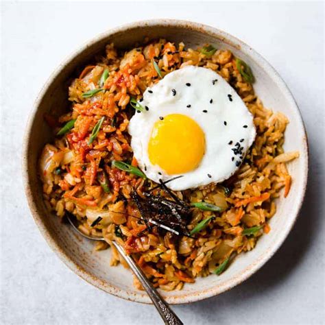 Vegetarian Kimchi Fried Rice 20 Minutes Healthy Nibbles By Lisa Lin