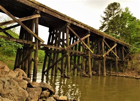Wooden Railroad Trestle Bridge By Dennis Morgan On Capture Arkansas Along The Arkansas River