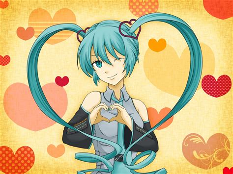 Wallpaper Illustration Anime Heart Cartoon Vocaloid Hatsune Miku