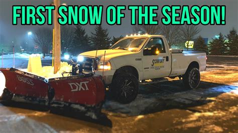 First Snow Plowing Event Breaking In The 11 V Plow Youtube