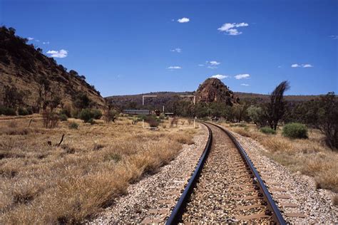 Australia Northern Territory Train Tracks And The Ghan Train Au Nt