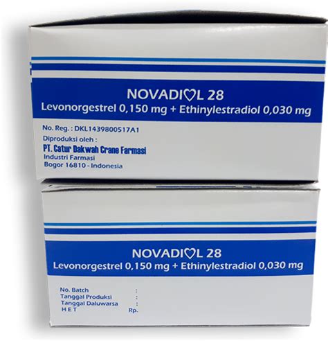 4) siklus haid menjadi teratur, banyaknya darah haid berkurang (mencegah anemia), tidak terjadi nyeri. Novadiol 28 Isi 3 Blister - Catur Dakwah