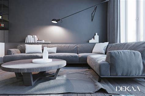 Modern Grey And White Living Room Decor Popular Century