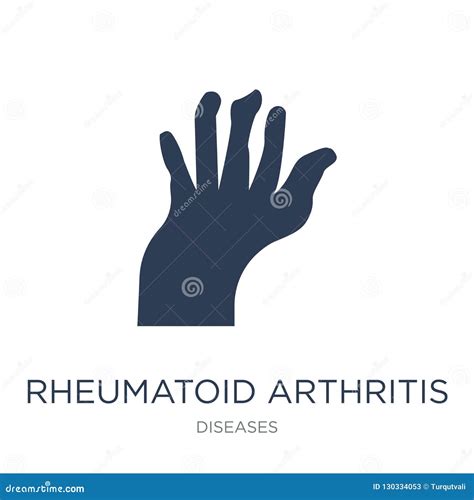 Rheumatoid Arthritis Icon Trendy Flat Vector Rheumatoid Arthritis Icon On White Background From